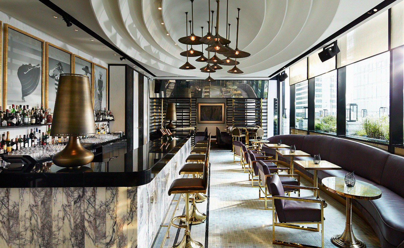Vogue Lounge — premium rooftop interior.